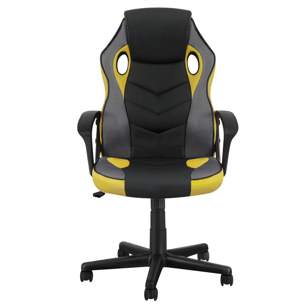 Office & Desk Chairs: Artiss Gaming Office Chair Computer Executive Racing Chairs High Back Yellow