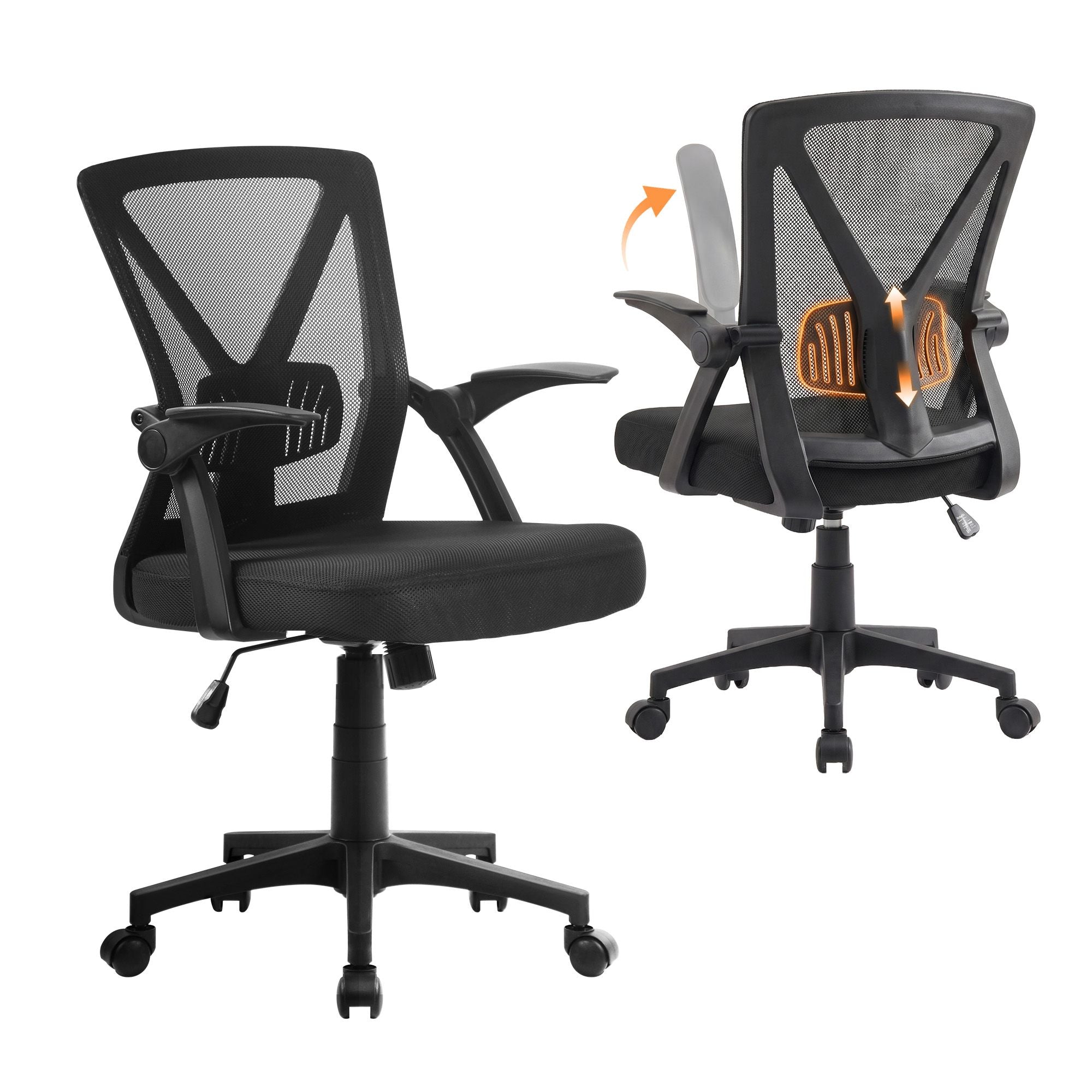 Office & Desk Chairs: Artiss Mesh Office Chair Mid Back Black