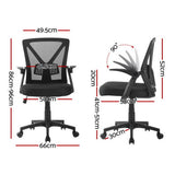 Office & Desk Chairs: Artiss Mesh Office Chair Mid Back Black