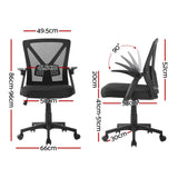 Office & Desk Chairs: Artiss 2x Mesh Office Chair Mid Back Black