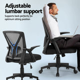Office & Desk Chairs: Artiss 2x Mesh Office Chair Mid Back Black