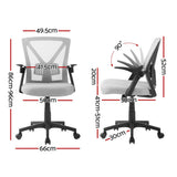 Office & Desk Chairs: Artiss 2x Mesh Office Chair Mid Back Grey