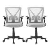 Office & Desk Chairs: Artiss 2x Mesh Office Chair Mid Back Grey