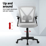 Office & Desk Chairs: Artiss 2x Mesh Office Chair Mid Back Grey