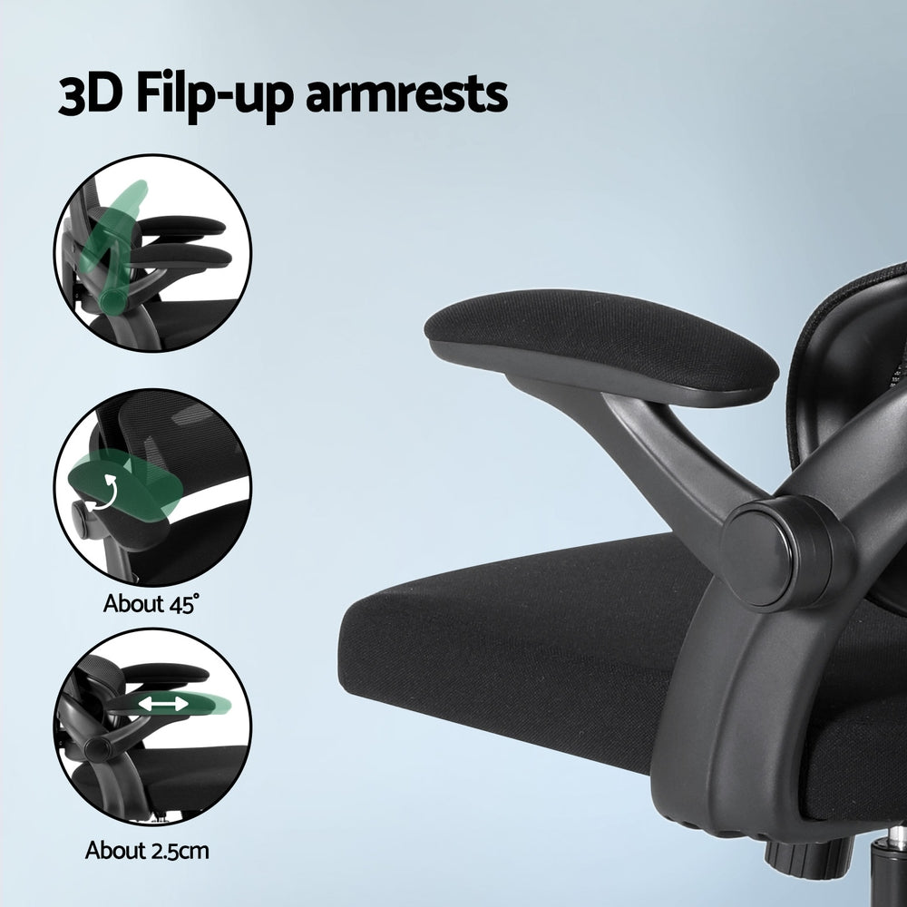 Office & Desk Chairs: Artiss Ergonomic Office Chair Mesh Chairs Black