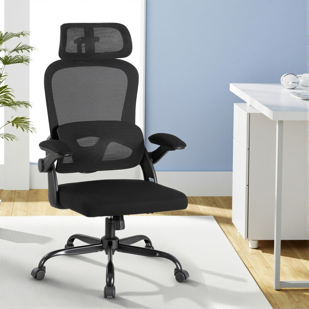 Office & Desk Chairs: Artiss Ergonomic Office Chair Mesh Chairs Black