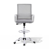 Artiss Office Chair Drafting Chairs Stool Computer Desk Studios Mesh White