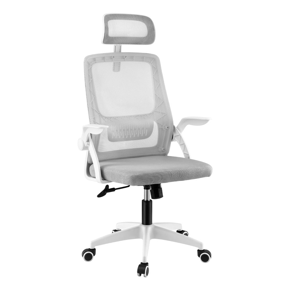 Office & Desk Chairs: Artiss Ergonomic Office Chair Computer Desk Chairs Headrest Adjustable Grey
