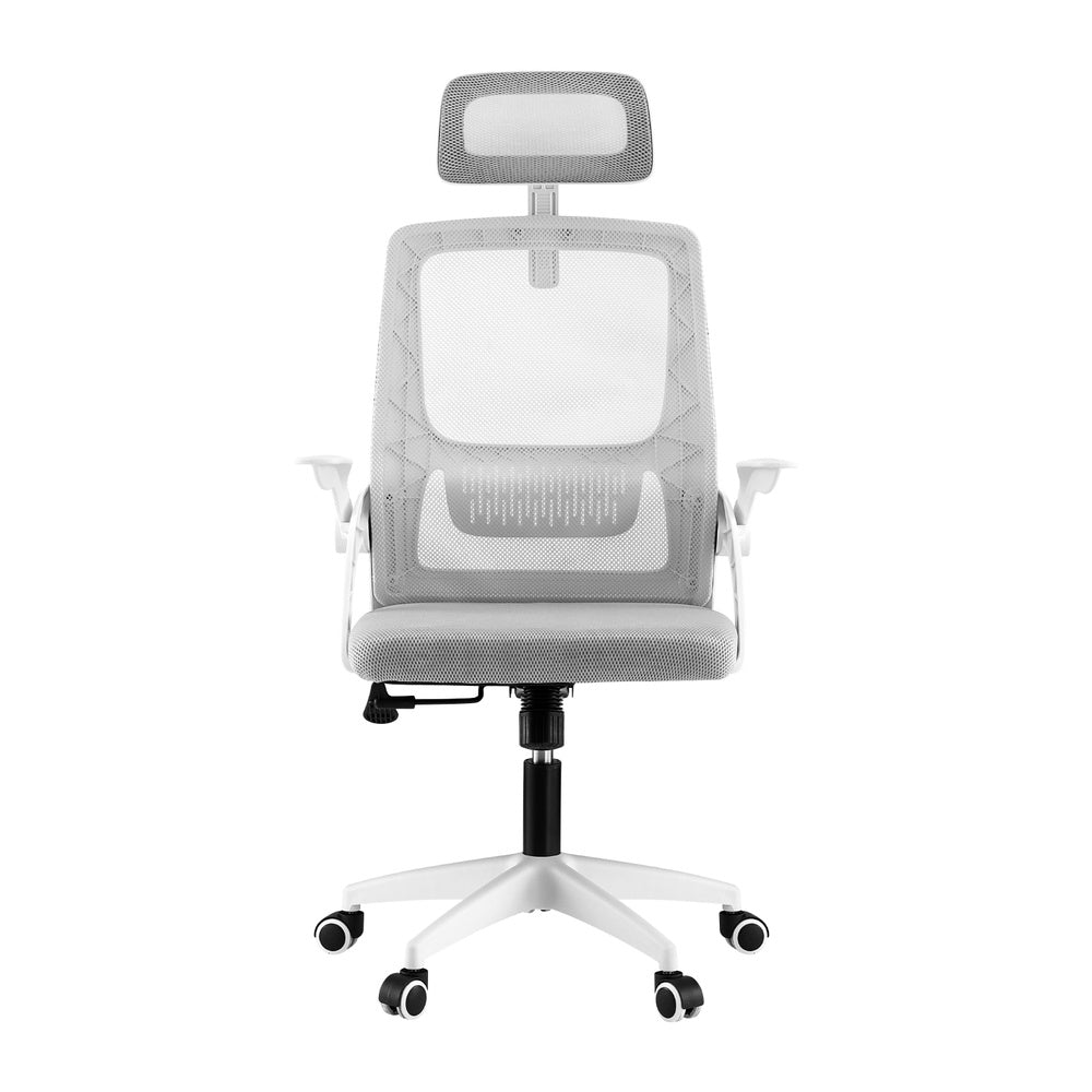 Office & Desk Chairs: Artiss Ergonomic Office Chair Computer Desk Chairs Headrest Adjustable Grey
