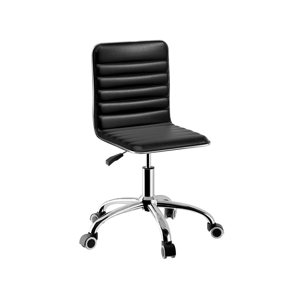 Office & Desk Chairs: Artiss Office Chair Conference Chairs PU Leather Low Back Black