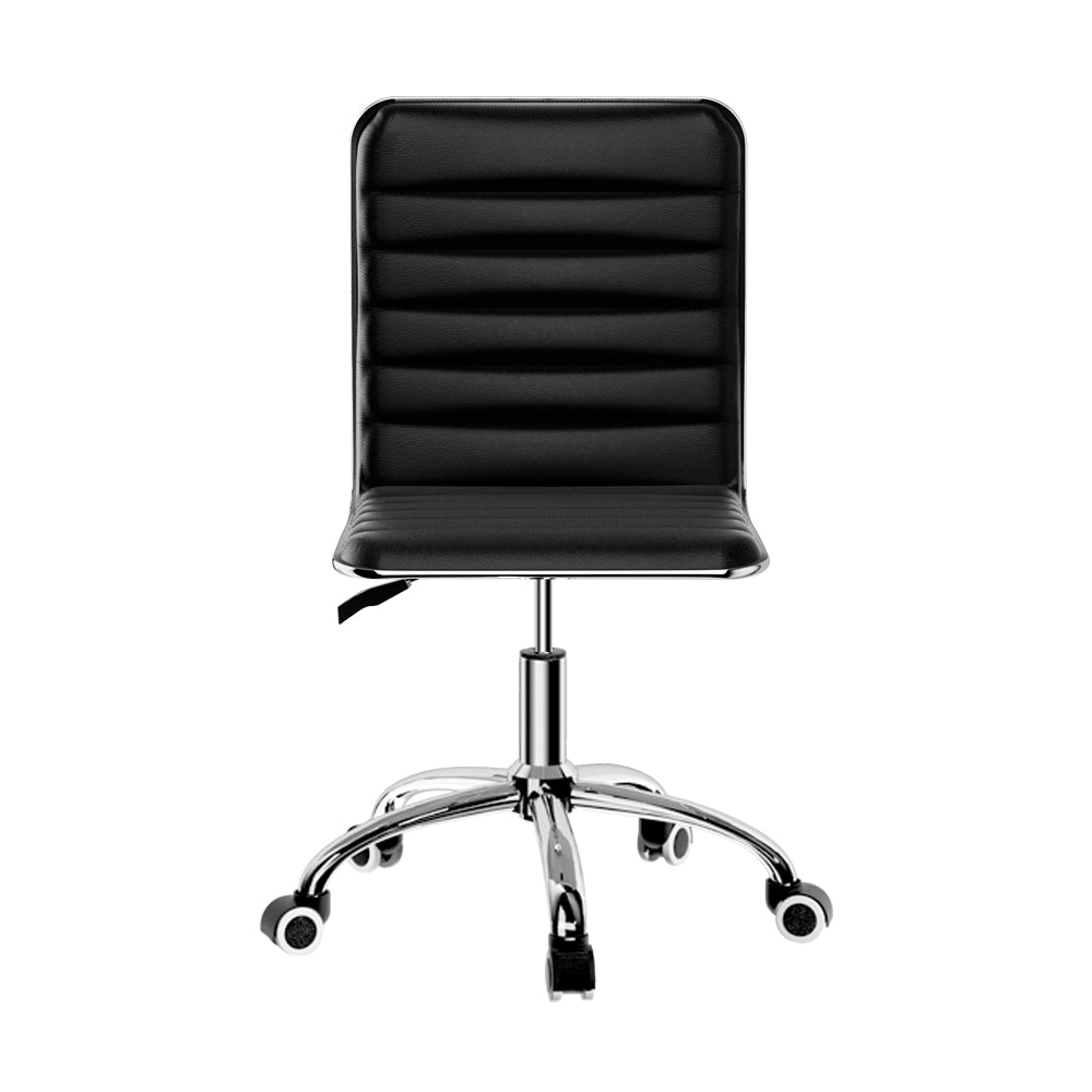 Office & Desk Chairs: Artiss Office Chair Conference Chairs PU Leather Low Back Black