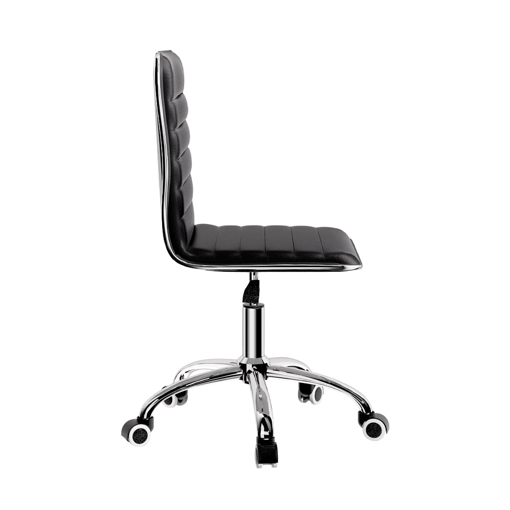 Office & Desk Chairs: Artiss Office Chair Conference Chairs PU Leather Low Back Black