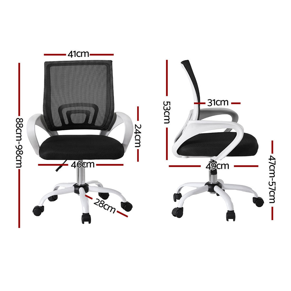 Office & Desk Chairs: Artiss 2x Office Chair Mesh Computer Gaming Desk Chairs Work Study Mid Back