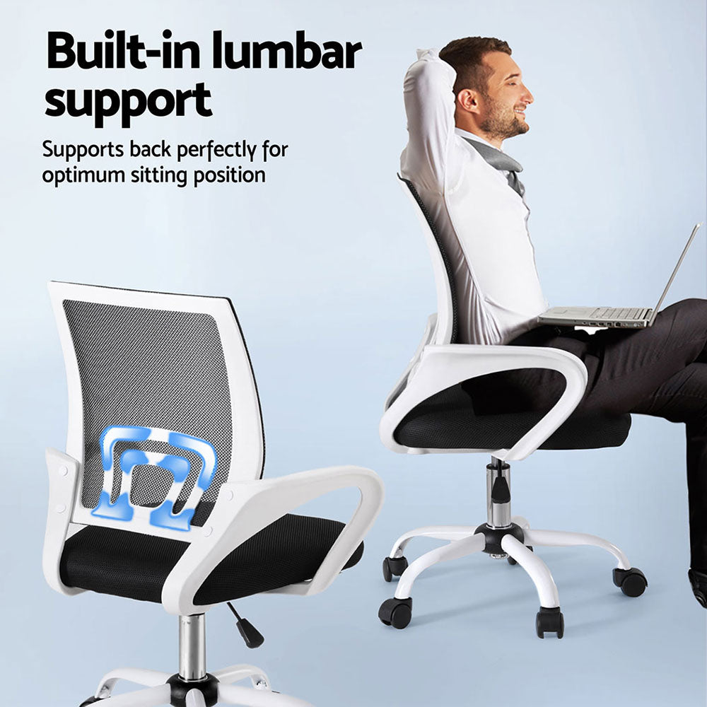 Office & Desk Chairs: Artiss 2x Office Chair Mesh Computer Gaming Desk Chairs Work Study Mid Back
