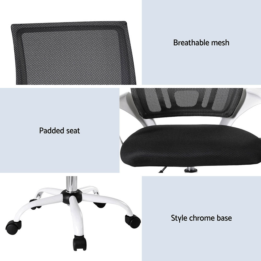 Office & Desk Chairs: Artiss 2x Office Chair Mesh Computer Gaming Desk Chairs Work Study Mid Back