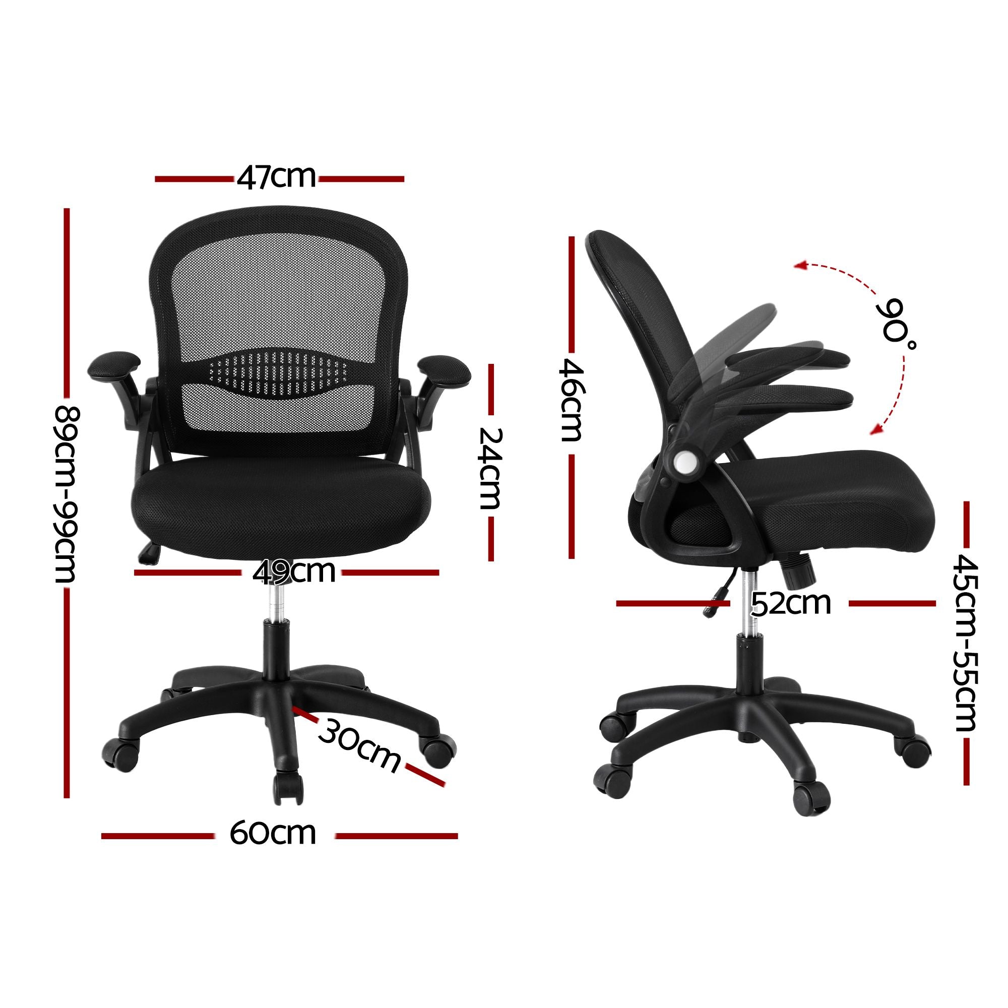 Artiss Mesh Office Chair Computer Gaming Desk Chairs Work Study Mid Back
