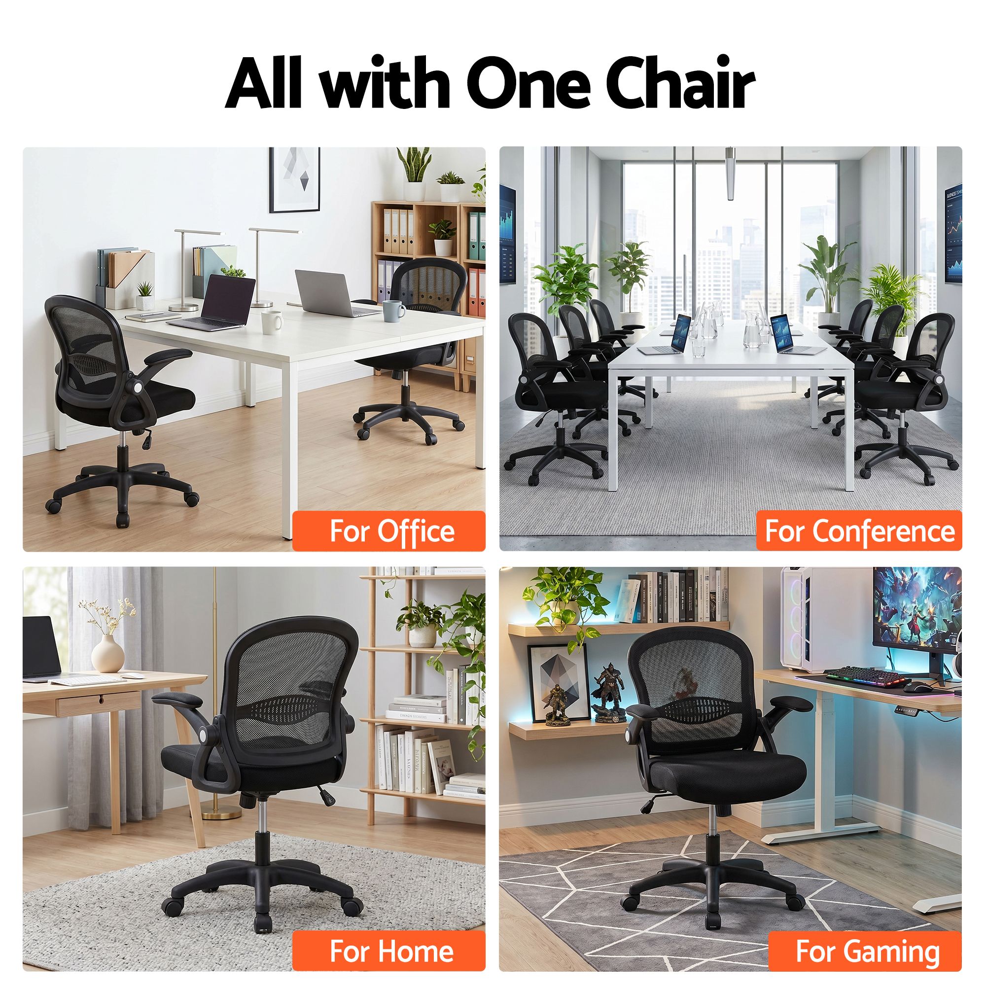 Artiss Mesh Office Chair Computer Gaming Desk Chairs Work Study Mid Back