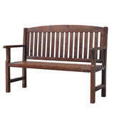 Outdoor Chairs: Gardeon Outdoor Garden Bench Wooden 2 Seater Lounge Chair Patio Furniture Brown