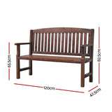 Outdoor Chairs: Gardeon Outdoor Garden Bench Wooden 2 Seater Lounge Chair Patio Furniture Brown