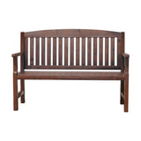 Outdoor Chairs: Gardeon Outdoor Garden Bench Wooden 2 Seater Lounge Chair Patio Furniture Brown
