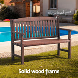 Outdoor Chairs: Gardeon Outdoor Garden Bench Wooden 2 Seater Lounge Chair Patio Furniture Brown