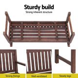 Outdoor Chairs: Gardeon Outdoor Garden Bench Wooden 2 Seater Lounge Chair Patio Furniture Brown
