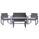 Gardeon 4pcs Outdoor Lounge Setting Sofa Set Garden Patio Table Chairs