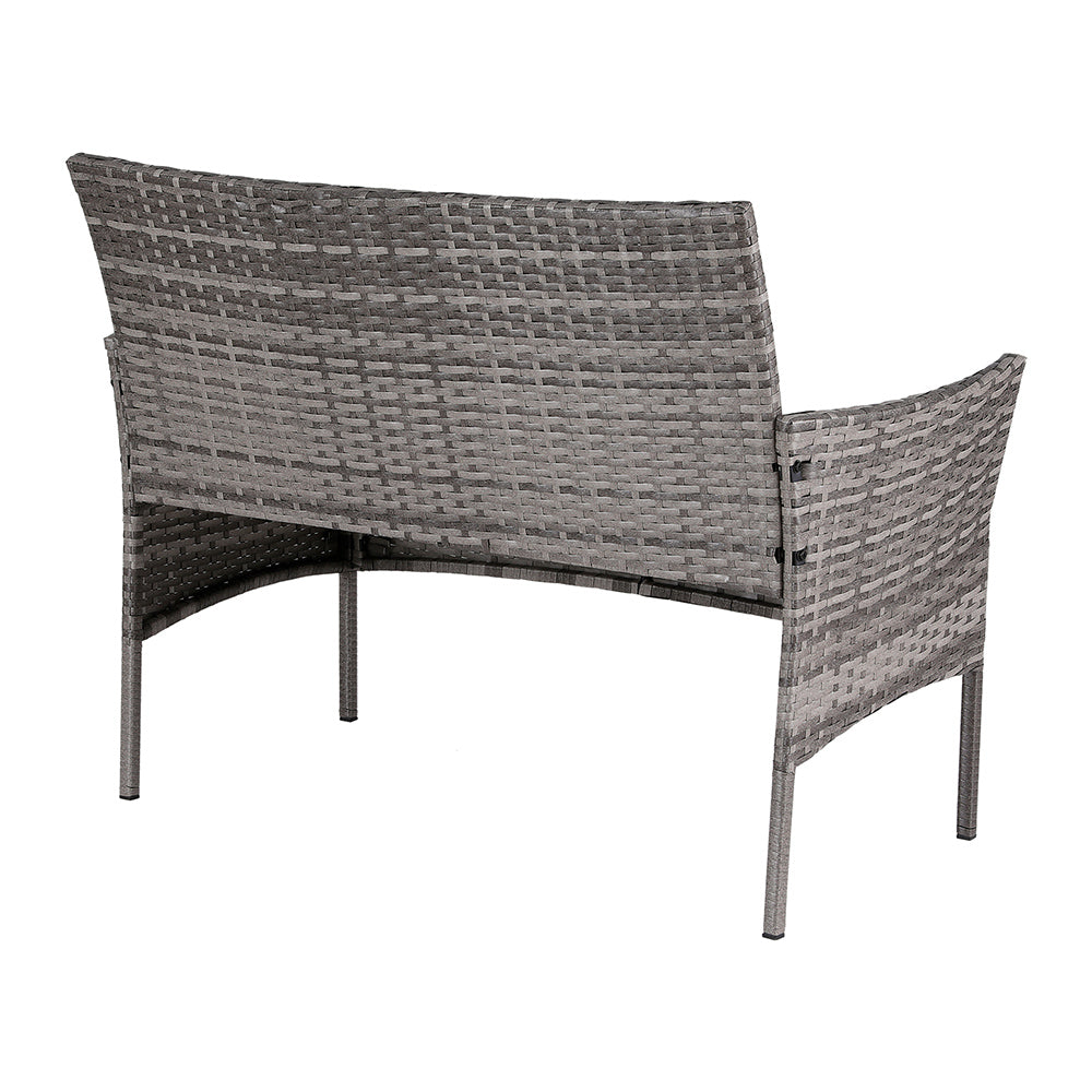 Outdoor Chairs: Gardeon 4 Seater Outdoor Sofa Set Wicker Setting Table Chair Furniture Grey