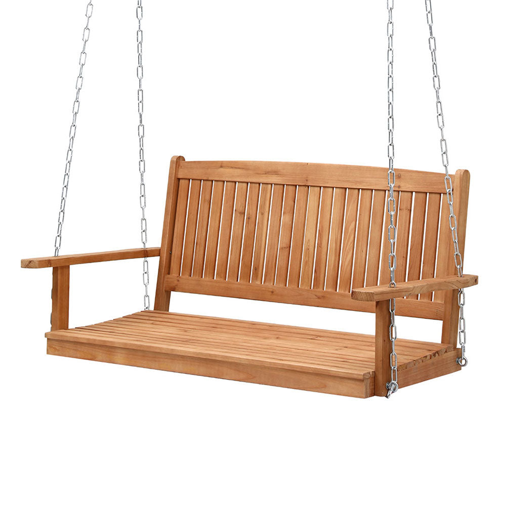 Outdoor Chairs: Gardeon Porch Swing Chair With Chain Outdoor Furniture Wooden Bench 2 Seater