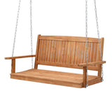 Outdoor Chairs: Gardeon Porch Swing Chair With Chain Outdoor Furniture Wooden Bench 2 Seater