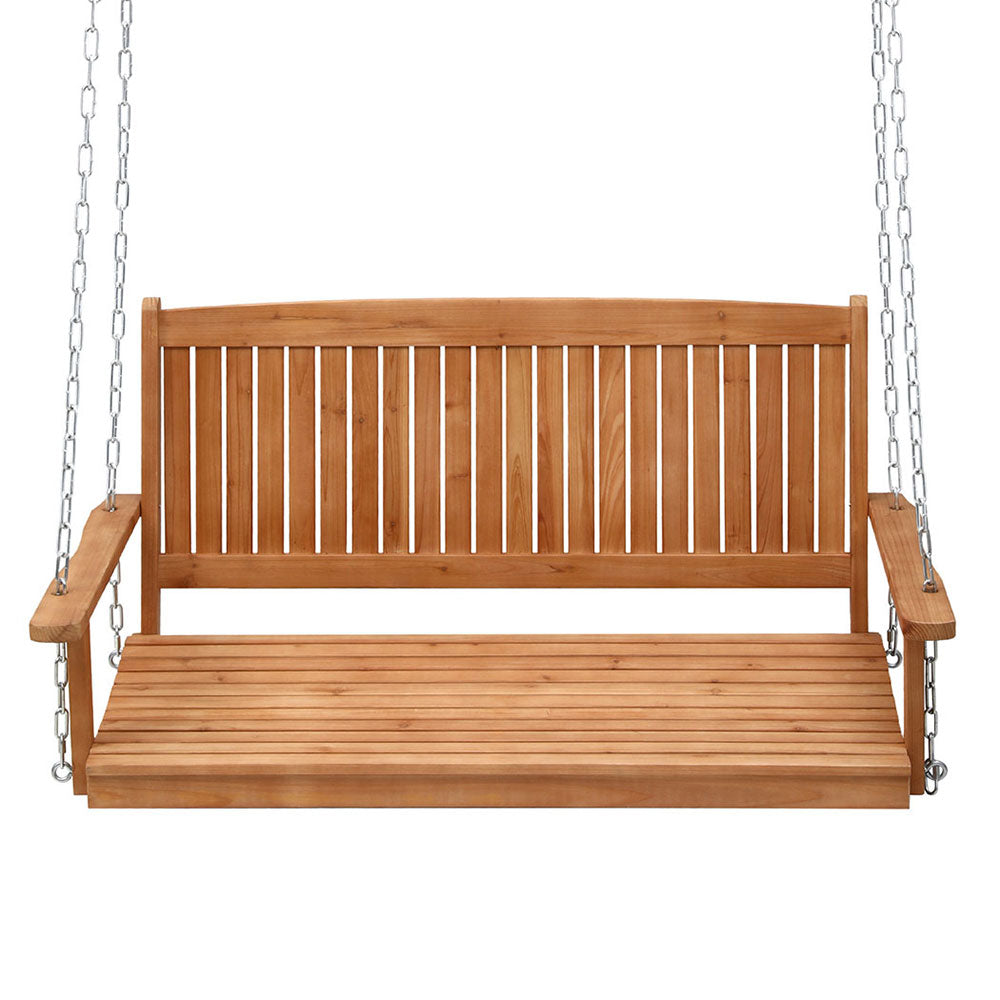 Outdoor Chairs: Gardeon Porch Swing Chair With Chain Outdoor Furniture Wooden Bench 2 Seater