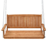 Outdoor Chairs: Gardeon Porch Swing Chair With Chain Outdoor Furniture Wooden Bench 2 Seater