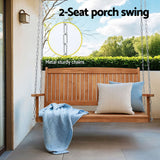 Outdoor Chairs: Gardeon Porch Swing Chair With Chain Outdoor Furniture Wooden Bench 2 Seater