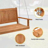 Outdoor Chairs: Gardeon Porch Swing Chair With Chain Outdoor Furniture Wooden Bench 2 Seater