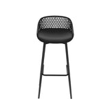 Outdoor Chairs: Gardeon 2x Outdoor Bar Stools Plastic Black