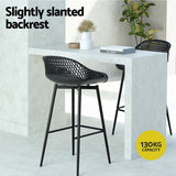 Outdoor Chairs: Gardeon 2x Outdoor Bar Stools Plastic Black