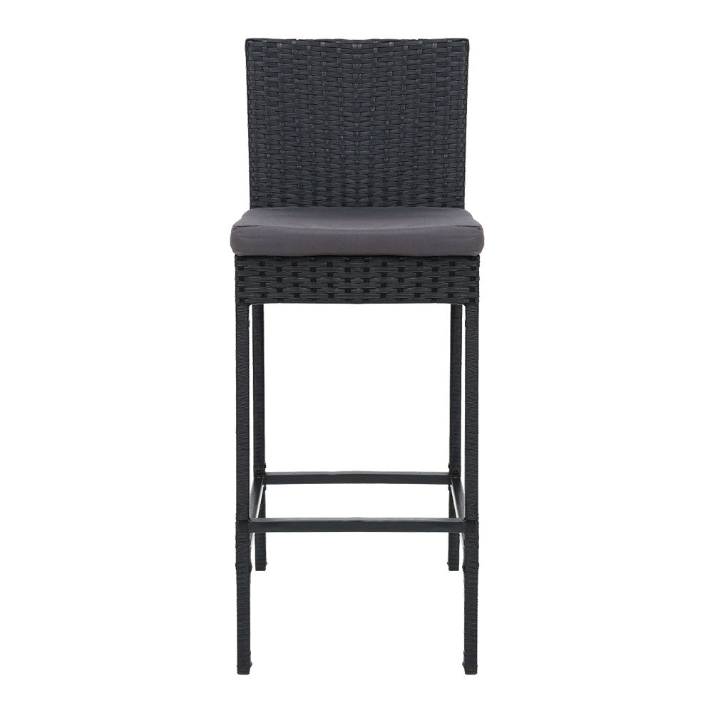 Outdoor Chairs: Gardeon 4-Piece Outdoor Bar Stools Dining Chair Bar Stools Rattan Furniture