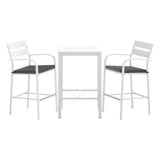 Outdoor Dining Sets: Gardeon Outdoor Bar Set Stools 3-Piece Dining Chairs Table Patio Aluminium Bistro Set
