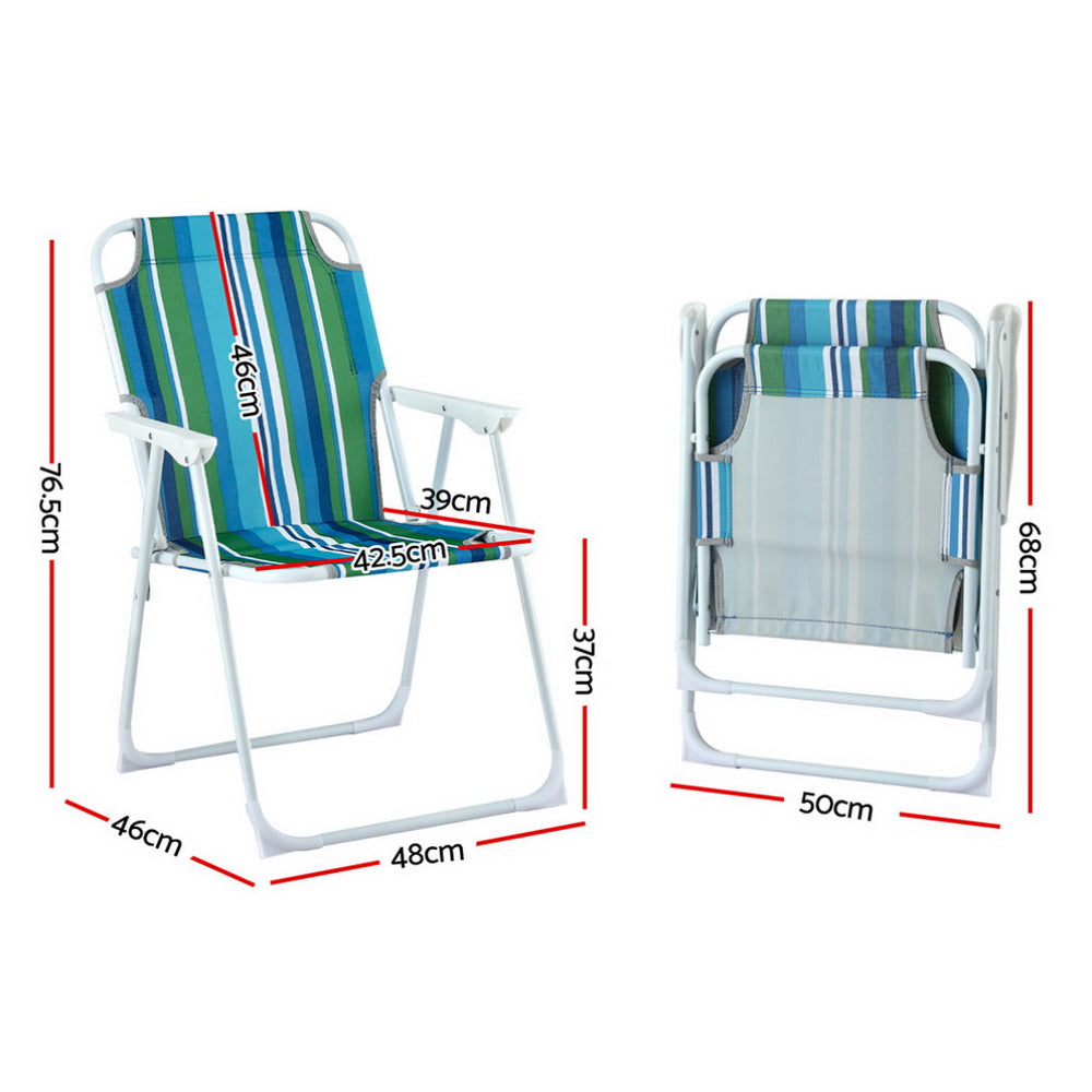 Outdoor Chairs: Gardeon Outdoor Chairs Folding Camping Chair Steel Portable Patio Furniture