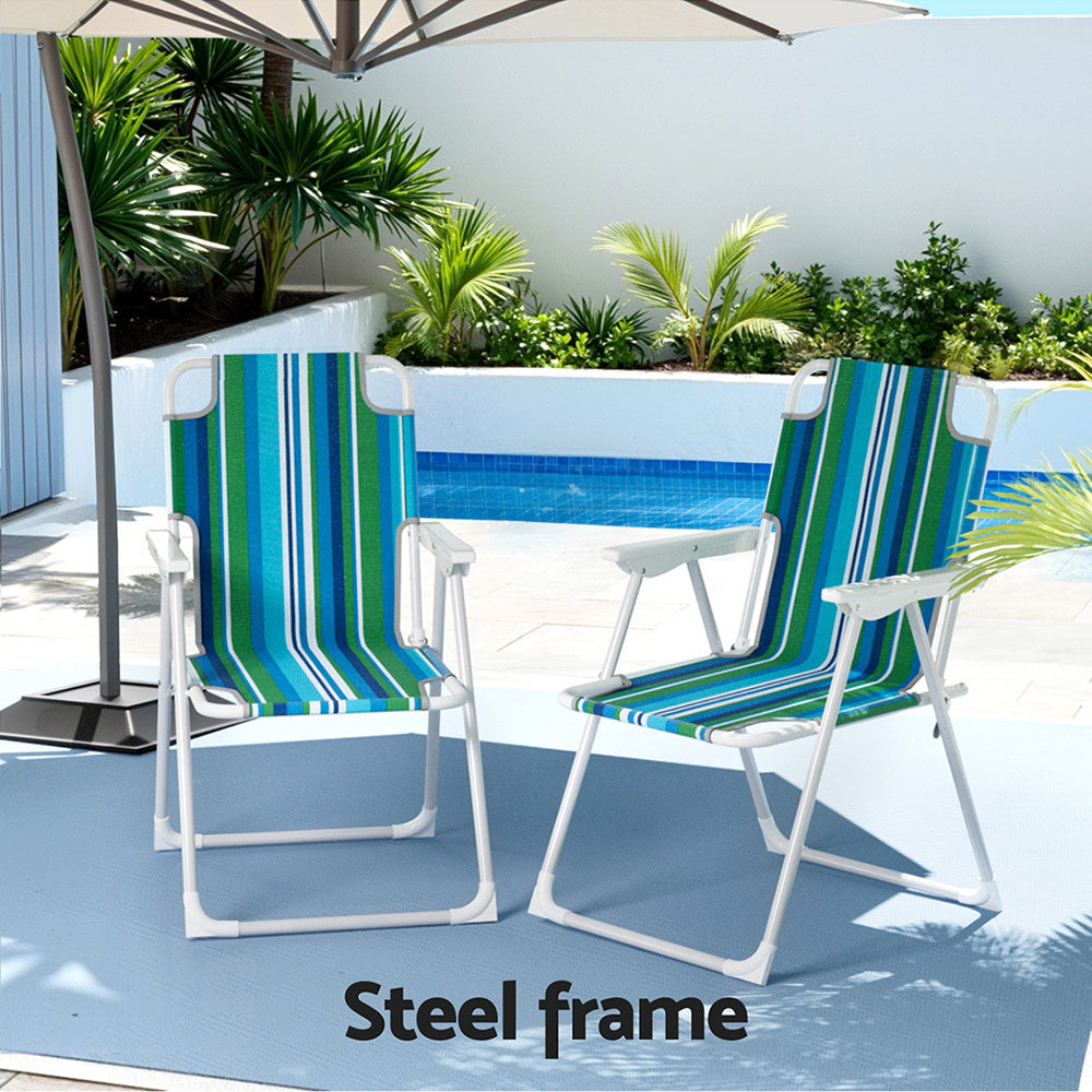 Outdoor Chairs: Gardeon Outdoor Chairs Folding Camping Chair Steel Portable Patio Furniture
