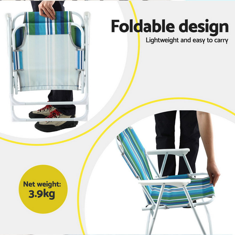 Outdoor Chairs: Gardeon Outdoor Chairs Folding Camping Chair Steel Portable Patio Furniture