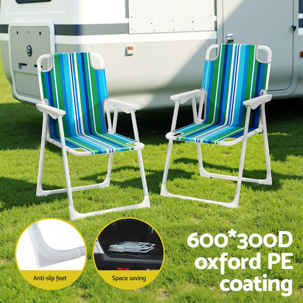 Outdoor Chairs: Gardeon Outdoor Chairs Folding Camping Chair Steel Portable Patio Furniture