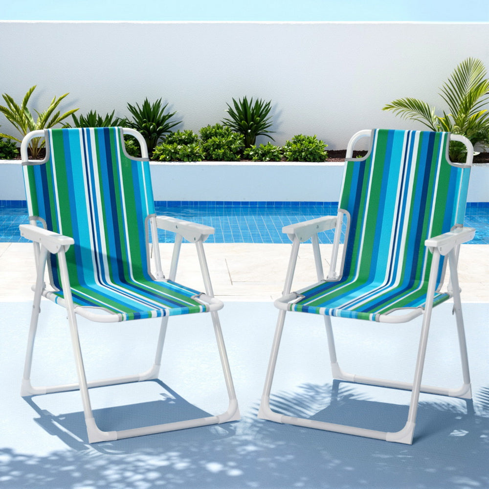 Outdoor Chairs: Gardeon Outdoor Chairs Folding Camping Chair Steel Portable Patio Furniture