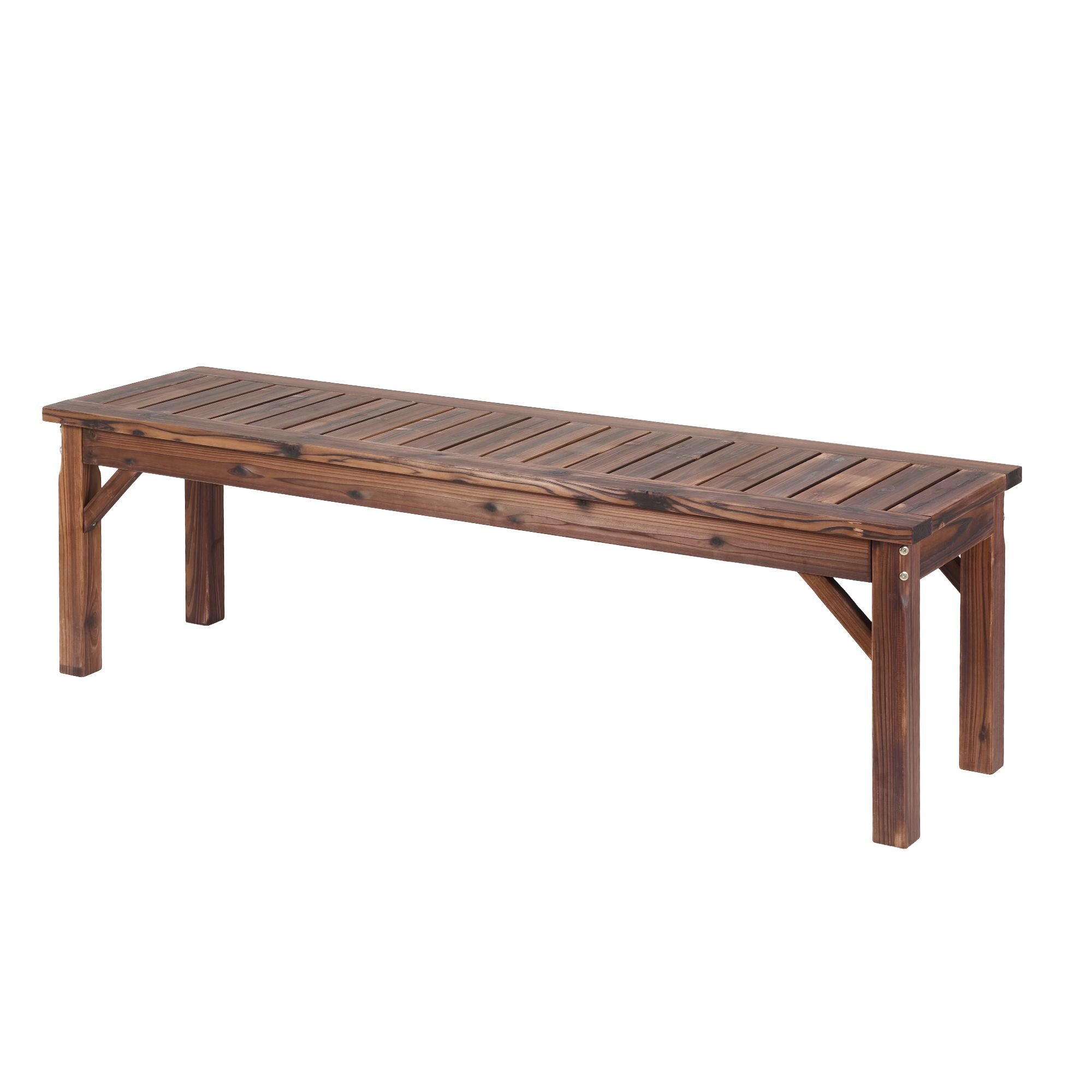 Gardeon Garden Benches Garden Seating Backless Timber Seat 150cm Brown