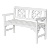 Outdoor Chairs: Gardeon Outdoor Garden Bench Wooden Chair 2 Seat Patio Furniture Lounge White