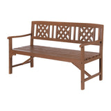 Outdoor Chairs: Gardeon Outdoor Garden Bench Wooden Chair 3 Seat Patio Furniture Lounge Natural