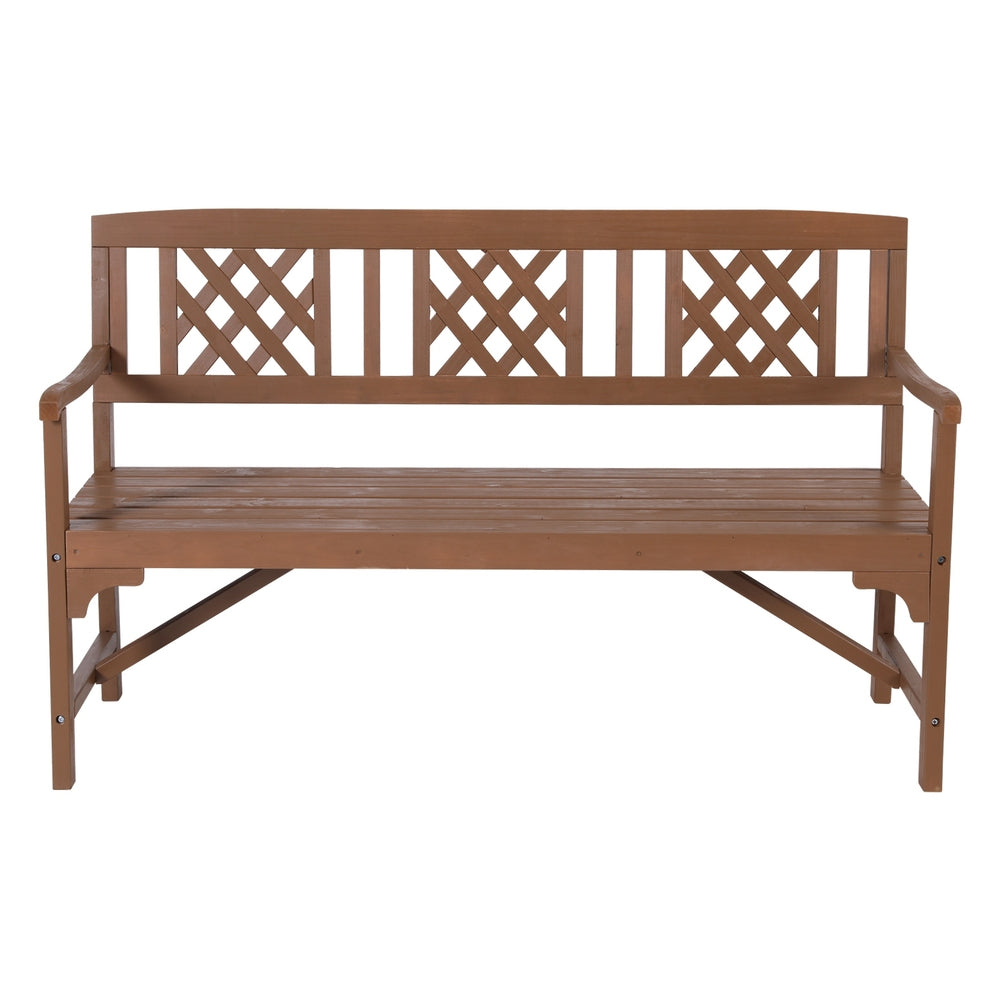 Outdoor Chairs: Gardeon Outdoor Garden Bench Wooden Chair 3 Seat Patio Furniture Lounge Natural