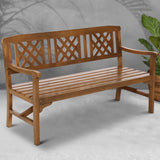 Outdoor Chairs: Gardeon Outdoor Garden Bench Wooden Chair 3 Seat Patio Furniture Lounge Natural