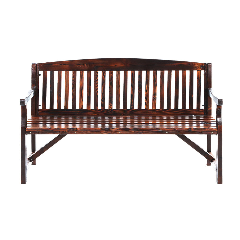 Outdoor Sofas & Lounge Sets: Gardeon 5FT Outdoor Garden Bench Wooden 3 Seat Chair Patio Furniture Charcoal