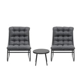 Outdoor Dining Sets: Gardeon 3PC Outdoor Bistro Set Patio Furniture Table and Chairs Steel Dining Chair